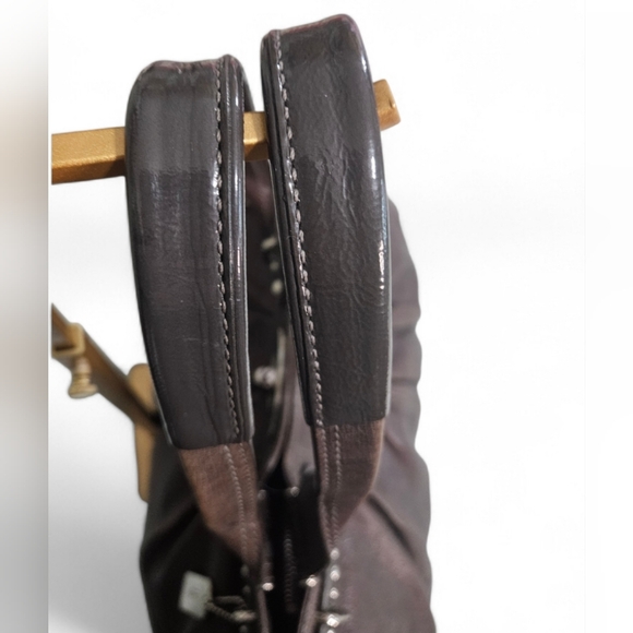 Coach XL Garnet Hobo Chocolate Leather Shoulder Bag w/Wallet & Charm - Picture 7 of 16